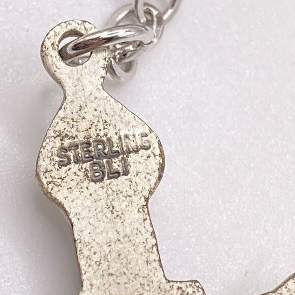 Vintage Signed “BLI” Bliss Sterling Silver And Peach AB Glass Beads Rosary - Picture 9 of 10